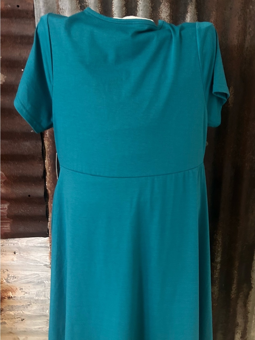 NWT-Women’s Faux Wrap Dress-Teal-Size Large - Picture 4 of 6